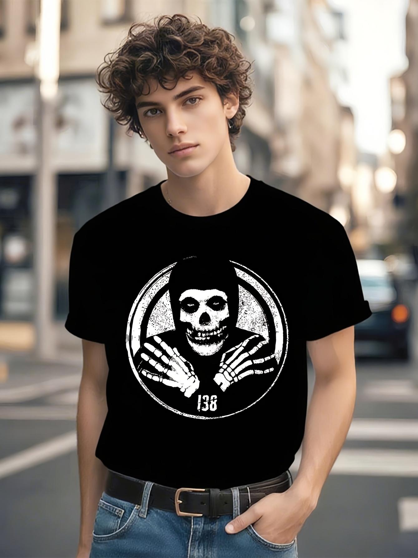 Vintage Tshirt Vintage Gothic Tshirt - Black with White S... M
