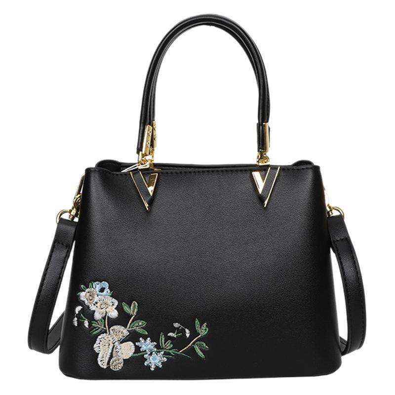 Urban simple fashion tote bag embroidery new Chinese bag handbag matching women's shoulder bag messenger bag