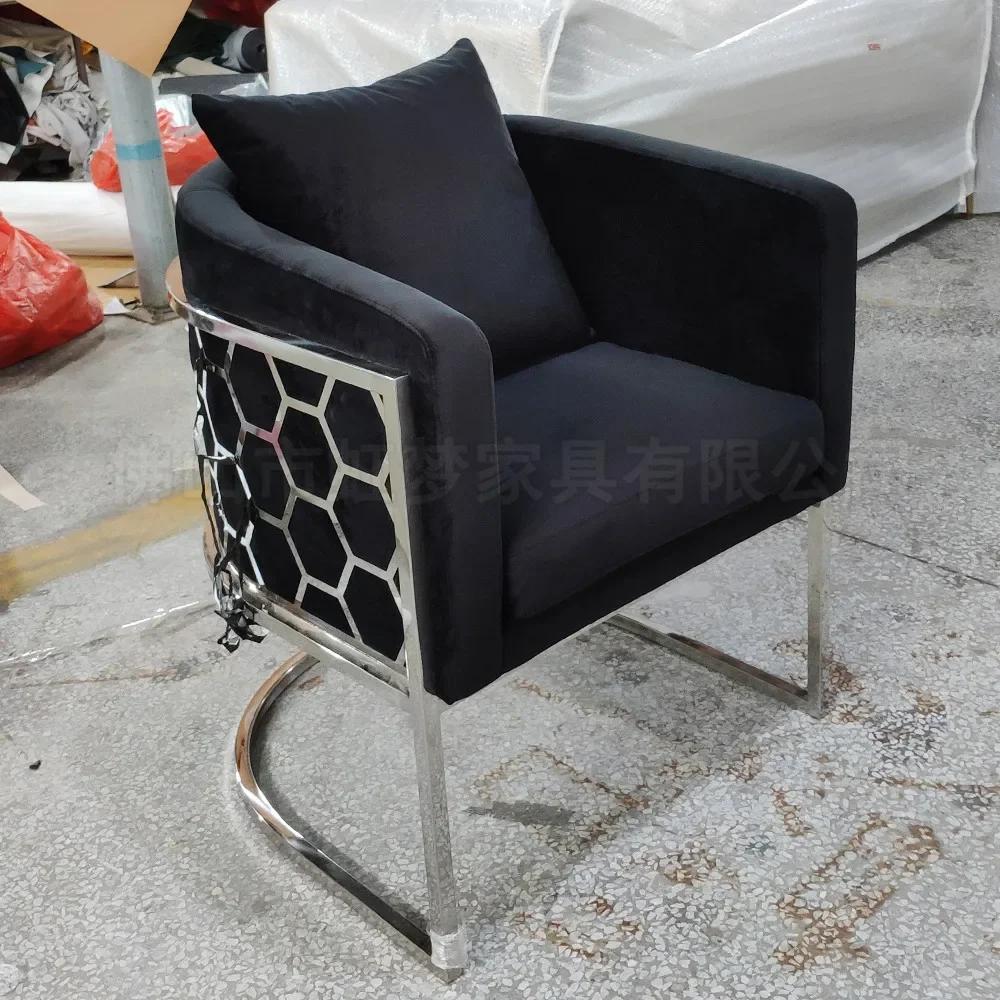 Nordic Living Room Chair-Fabric Upholstery,Light Luxury Design,Single Leisure Seat with Backrest & Armrest,Comfortable Furniture