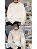 Men's Thick Fleece-Lined Round Neck Hoodie - Autumn/Winter Hipster Style, Loose Fit