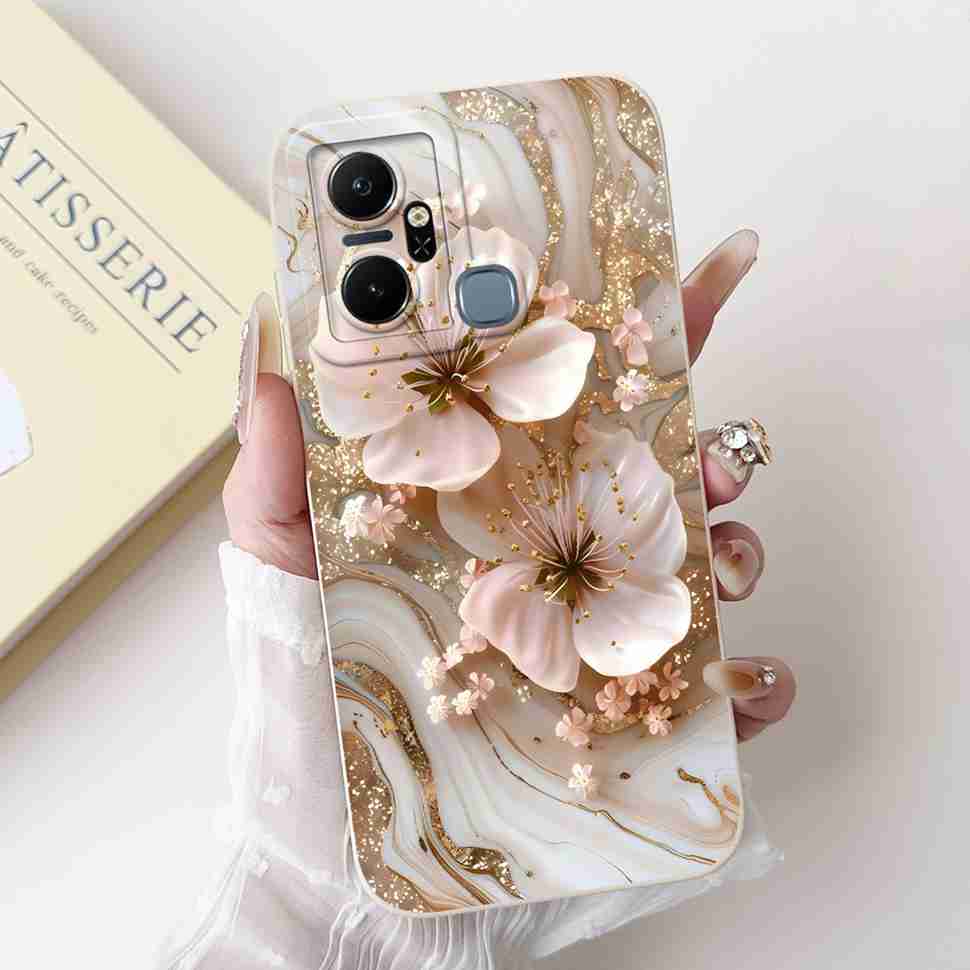 For Infinix Smart 6 Plus X6823C Case Luxury Floral Fashion Soft Silicone Cover For Infinix Smart 6Plus X6823 6.6" Phone Case