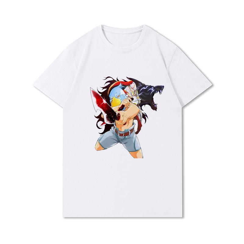 Plus Size Summer T Shirts for Women Anime Shangri La Frontier Printed Casual Short Sleeves Tops 100% Cotton Oversize O Neck Tees