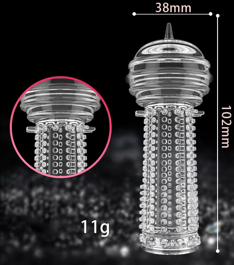 Crystal Dot Delay Condom Penis Sleeve Lasting Enlargement Sex product Spike Clitoris Delay Erection Aid Extend Toys for Man
