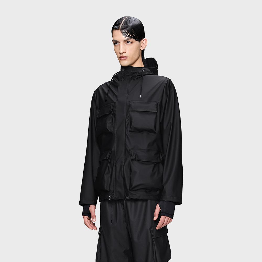 Rains Pocket Jacket - Black