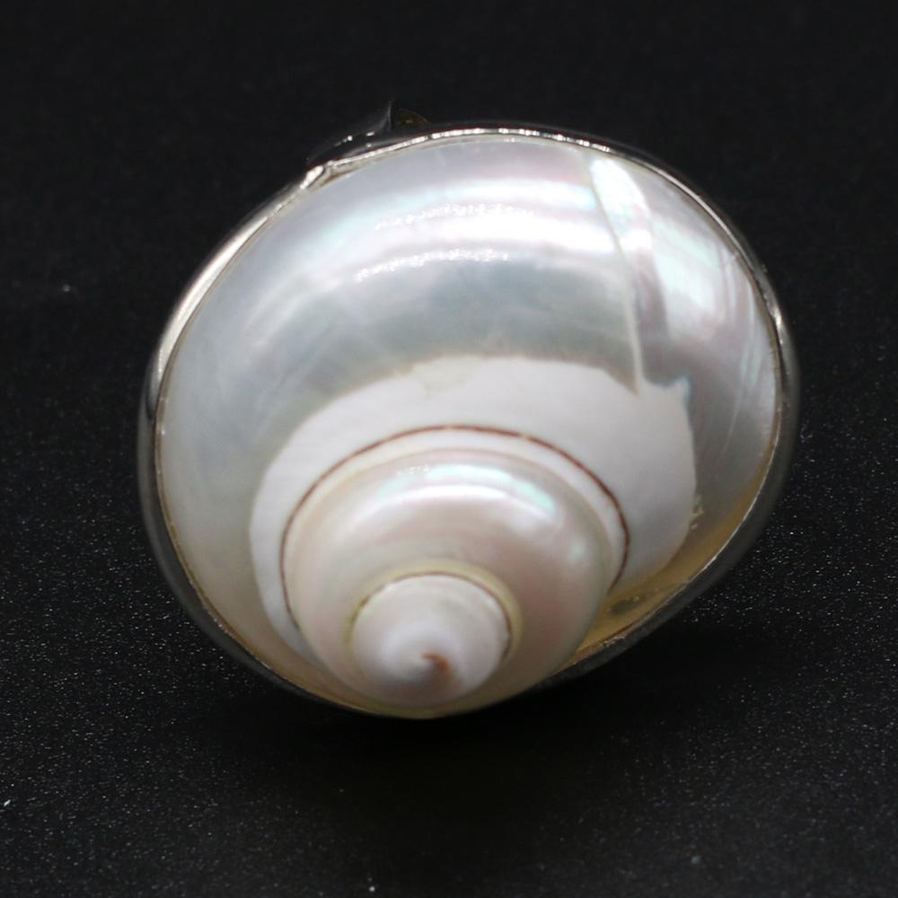 1Pc Elegant White Natural Shell Opening Ring, Bohemian Adjustable Rings for Men Women Birthday Party Romance Love Wedding Jewellery Christmas Gifts