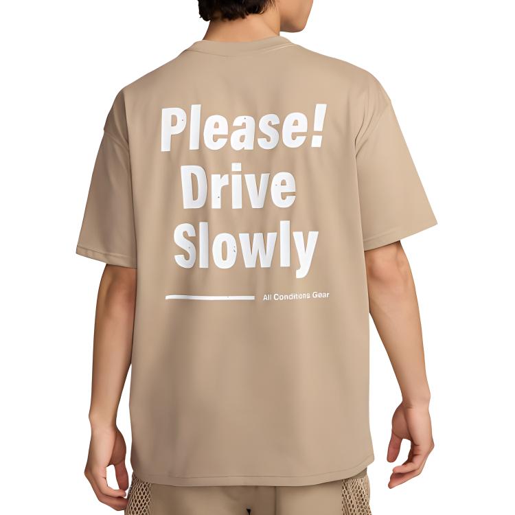 Nike ACG Series Pattern Print Moisture-Wicking Breathable Short Sleeve T-Shirt Men Tops Khaki FZ5278247