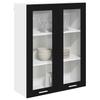 Hanging Cabinet with Storage Black Oak Effect 80 X 31 X 100 Cm