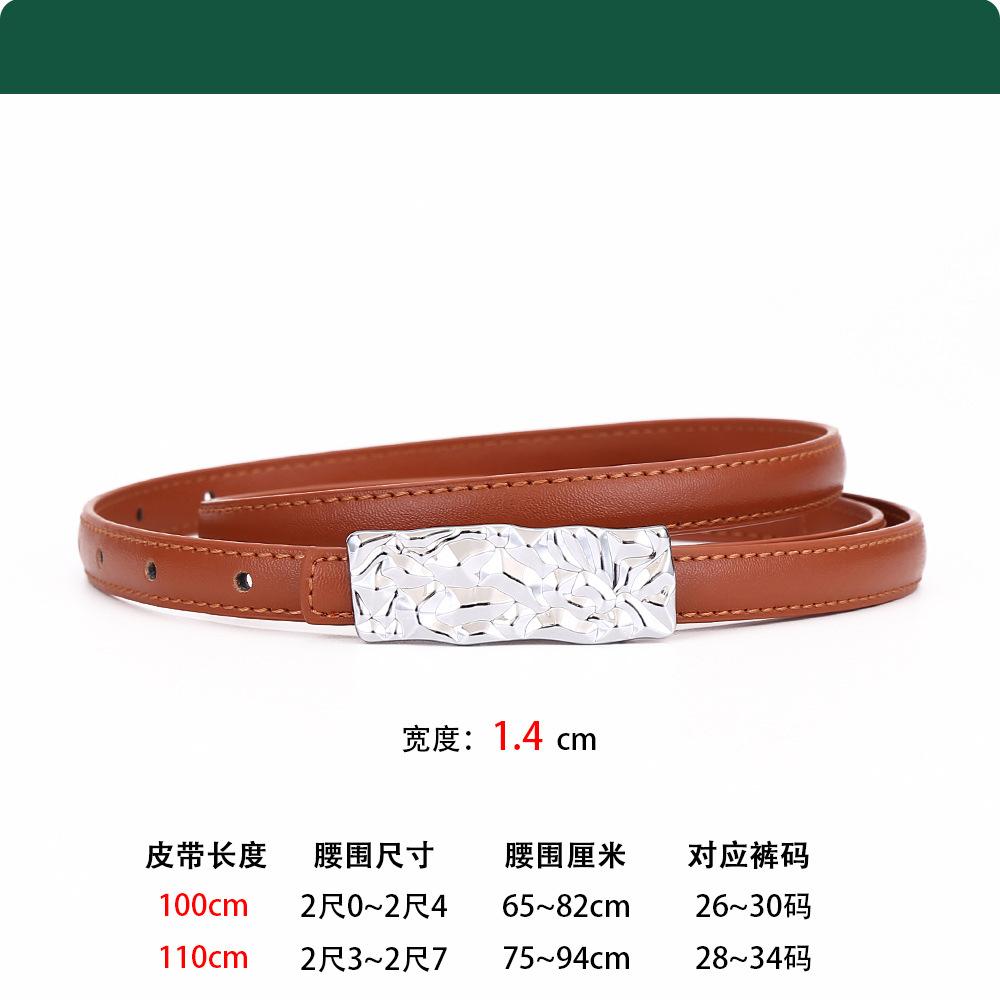 Belt Women'S Leather Belt Dress Fine Belt Women'S Premium Business