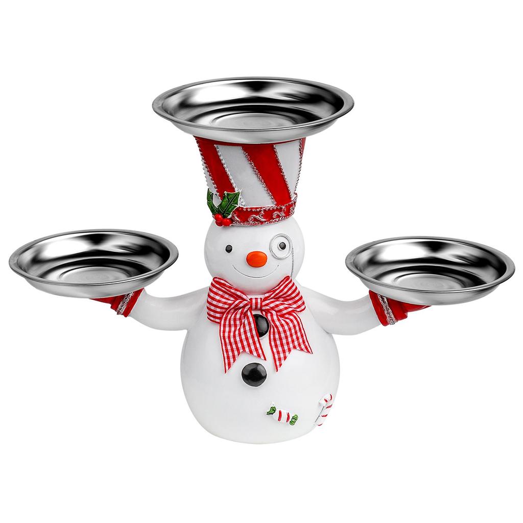 Držák na vánoční dobroty Santa držící podnos Mísa na ovoce Stojan Pryskyřice Domácí párty Jídlo Svačina Úložný stojan