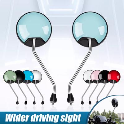 2Pcs Universal Motorcycle Rearview Mirror 360 Rotation Adjustable Handlebar Side View Mirror For Motorcycle Electric Scooter