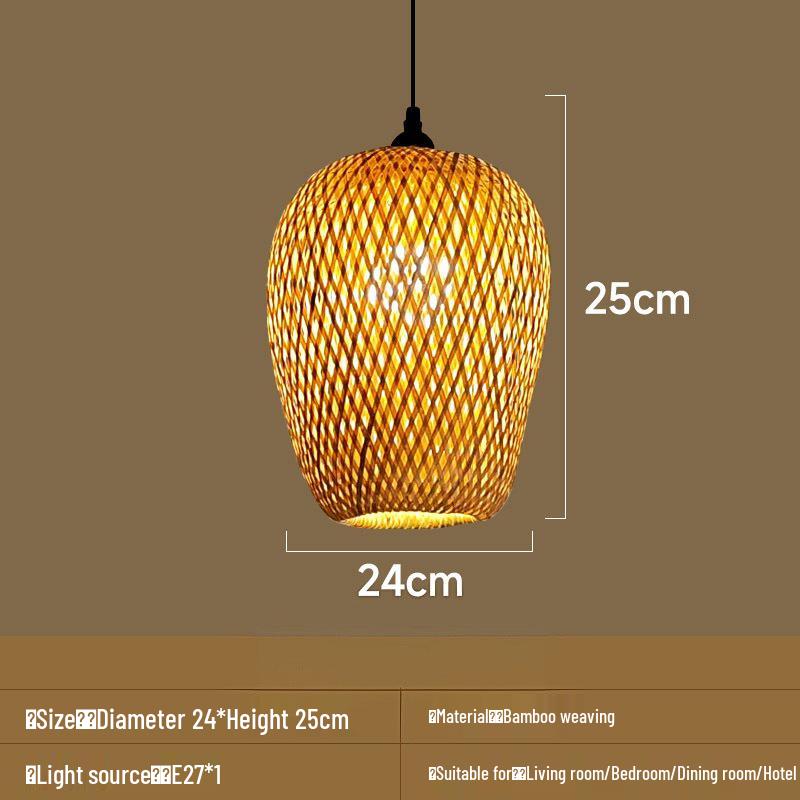 Bamboo Woven Pendant Light: Creative Pastoral Art for Study, Bedroom, Hallway, or Balcony