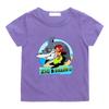 Zig und Sharko Kleinkind Kinder 100% Baumwolle Cartoon Print T-Shirt 2-12 Jahre Jungen Mädchen Mode Weiche Kurzarme Freizeit Oberteile Sommer