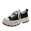 Popular platform canvas shoes women's 2025 new casual shoes muffin women's shoes heightening versatile sports little white board shoes