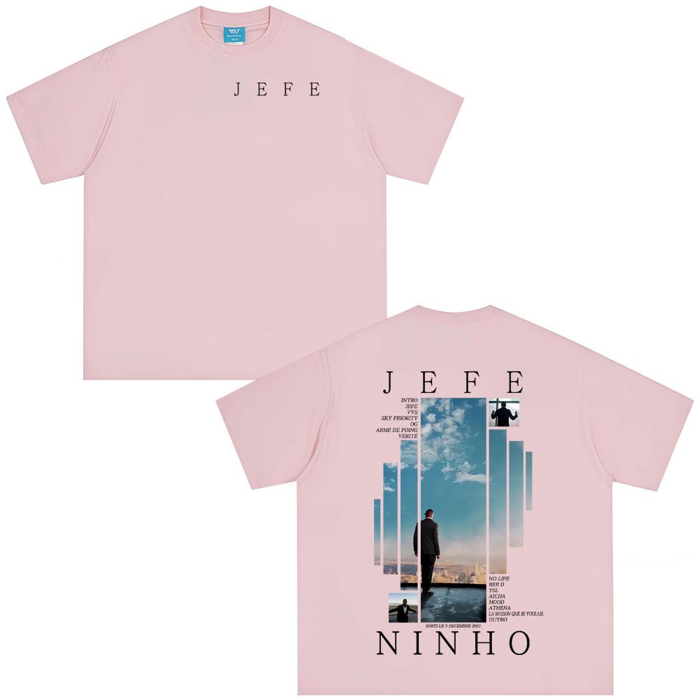 Rapper Ninho Jefe Graphic T-shirt Male Fashion Oversized Streetwear Men Women Tees Hip Hop Pop Music T Shirts Male Casual Cotton