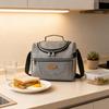 Large Capacity Double Layer Insulated Lunch Bag for Picnic and Commuting
