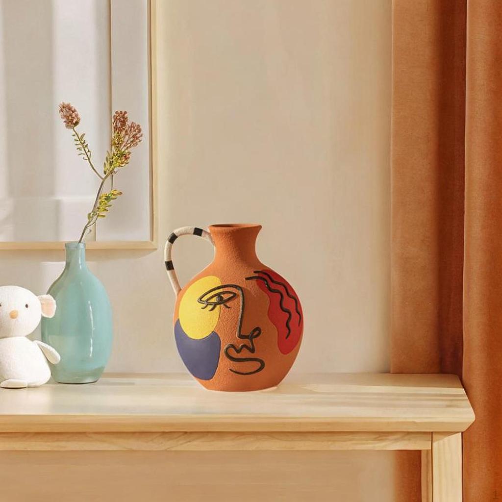 Abstrakte Kunst Vase Keramik Blume Blumentopf für Trocken Frisch Dekorativ Floral