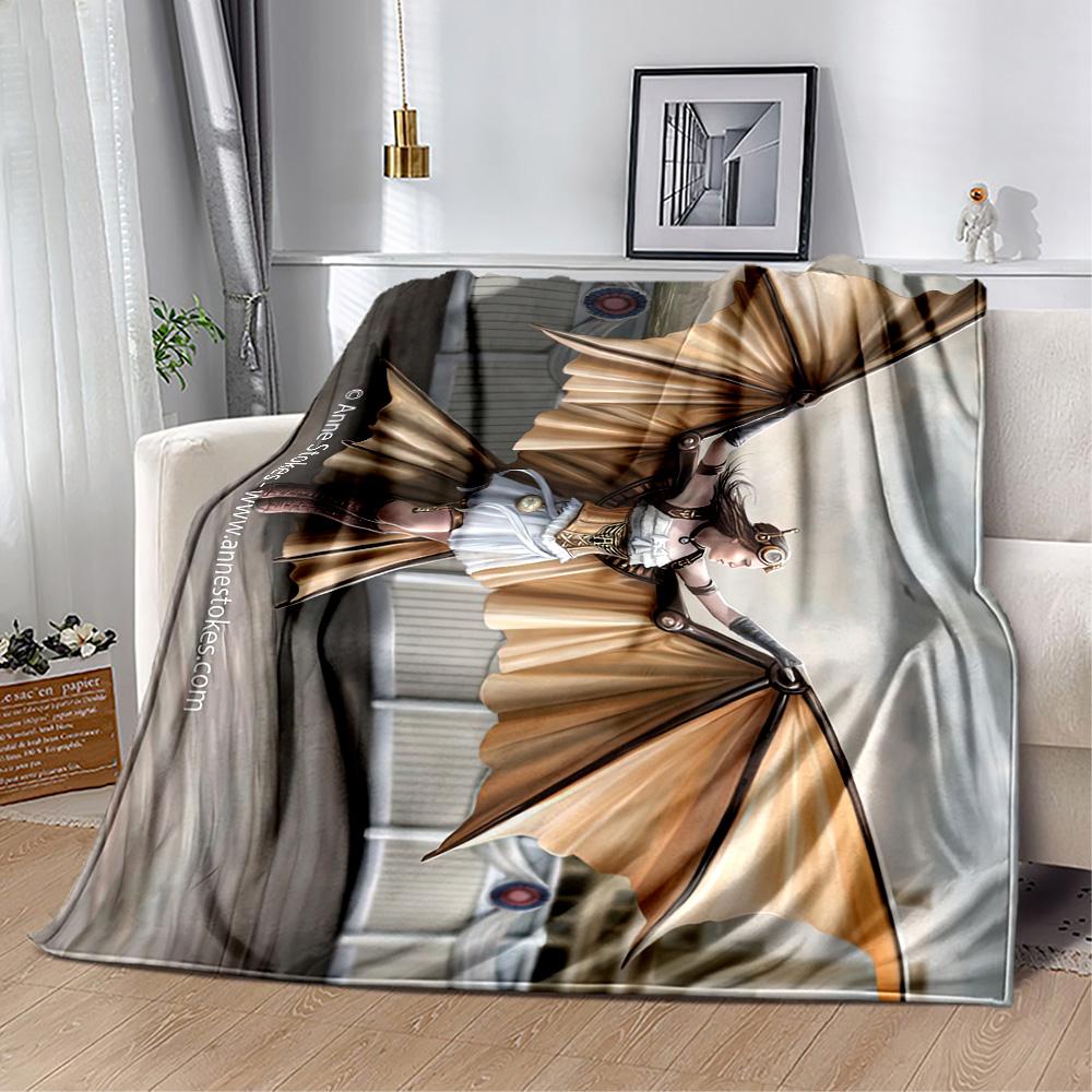Gothic Style Blanket Soft Warm Cozy Perfect for Chair Bedding Livingroom for All Seasons Playful Design Gift for Travel Home Birthdays