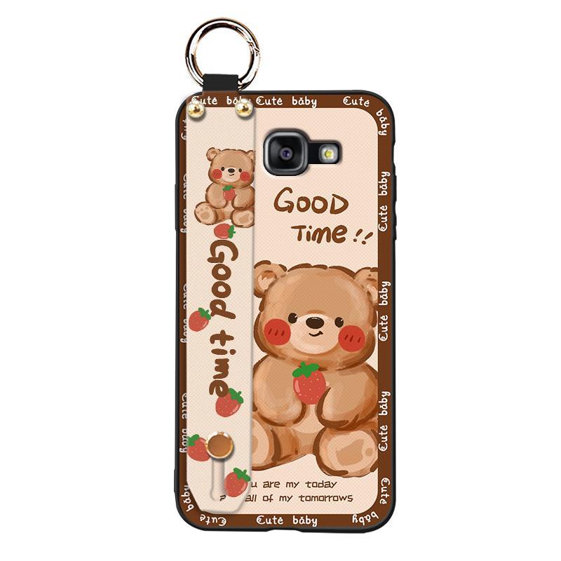 Shockproof Durable Phone Case For Samsung Galaxy A510/A5 2016/SM-A510F Wrist Strap Anti-dust Anti-knock Soft Case Ring