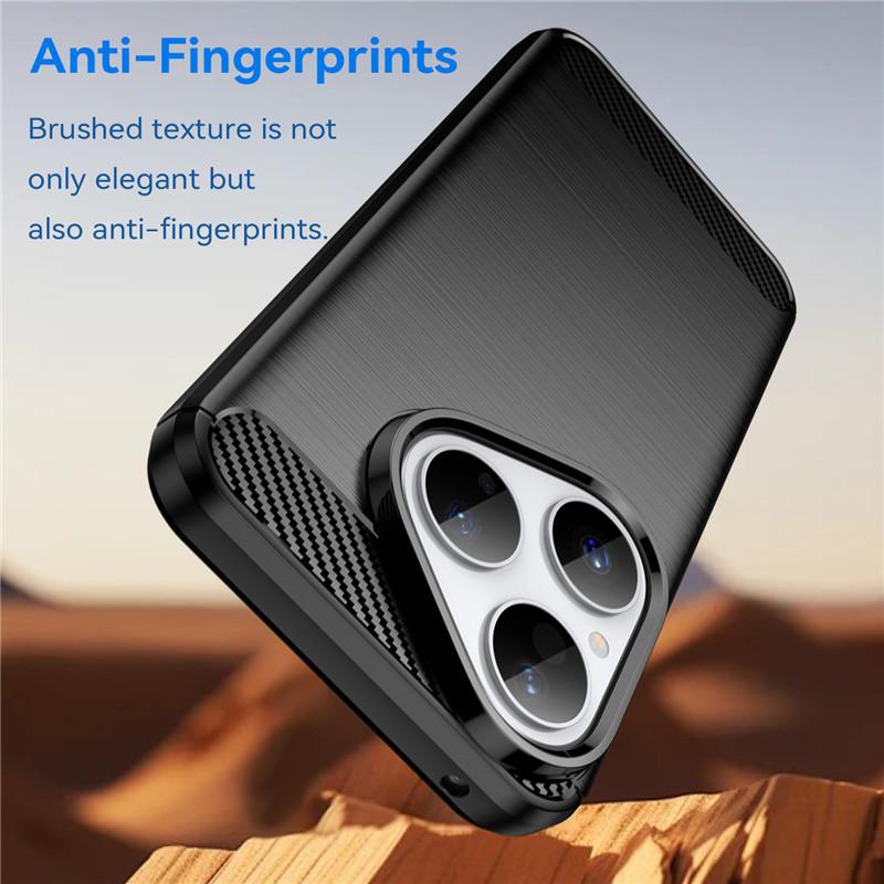 For Huawei Pura 80 Case For Huawei Pura 70 80 Pro Plus Cover Carbon Fiber Shockproof Silicone Bumper For Pura 70 80 Ultra