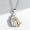 Colar Cão e Mulher Pingente Abraço de Cachorrinho Colar Memorial Joia para Donos de Cães Gatos Presente para Mulheres Mães Amantes de Animais de Estimação
