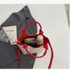 Cherry Print Square Shoulder Bag Women Fashion Faux Leather Crossbody Tote Cute Armpit Handbag