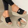 Ladies' Wedge Sandals Summer Fashion Slippers Platform Sandal With Arch Support Beach Slides Lightweight Flip Flops Sandals