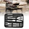 Stainless Steel BBQ Tool Set BBQ Grill Accessories Set Barbecue Tools for Outdoor Indoor Grilling Oxford Bag 9Pcs