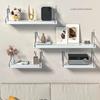 Wood Floating Shelf 30/40/50cm Wall Bookshelf Versatile Wall Storage Rack  Bathroom Room
