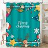 Tu Christmas Shower Curtain Merry Christmas Bathroom Decor Festive Holiday Xmas Waterproof Fabric Shower Curtain Set