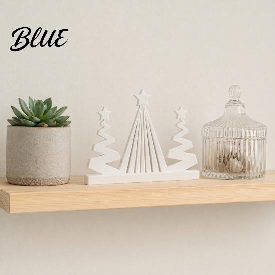Abstract Christmas Tree Sculpture 3D Printed Figurine Modern Minimalist Xmas High-end Decor with Star Topper for Home Office Holiday Party