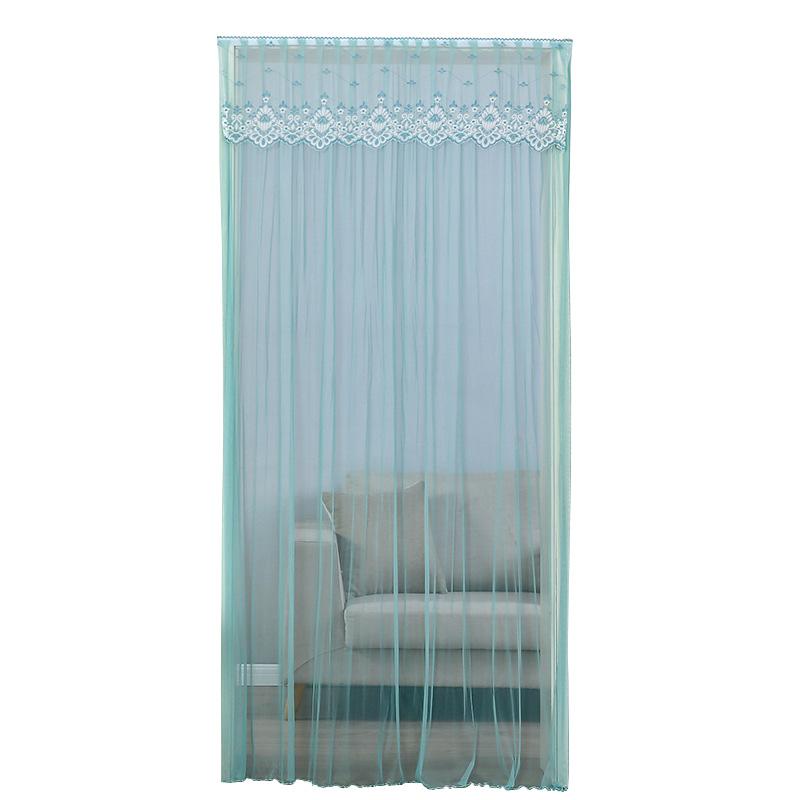 

1 шт., кружевная отделка, дверная сетка, защита от комаров, кружевная дверная занавеска, дверные сетки, летние летние насекомые для спальни зелёный