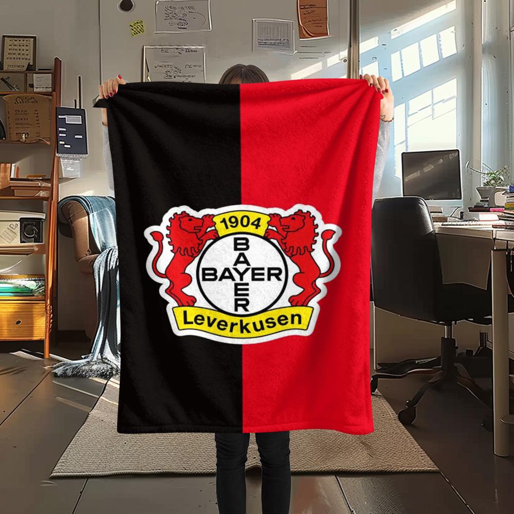 1Pc Bayer Leverkusen Print Flannel Blanket High Quality Warm Comfortable Cover for All Seasons Perfect for Gifts Home Decor