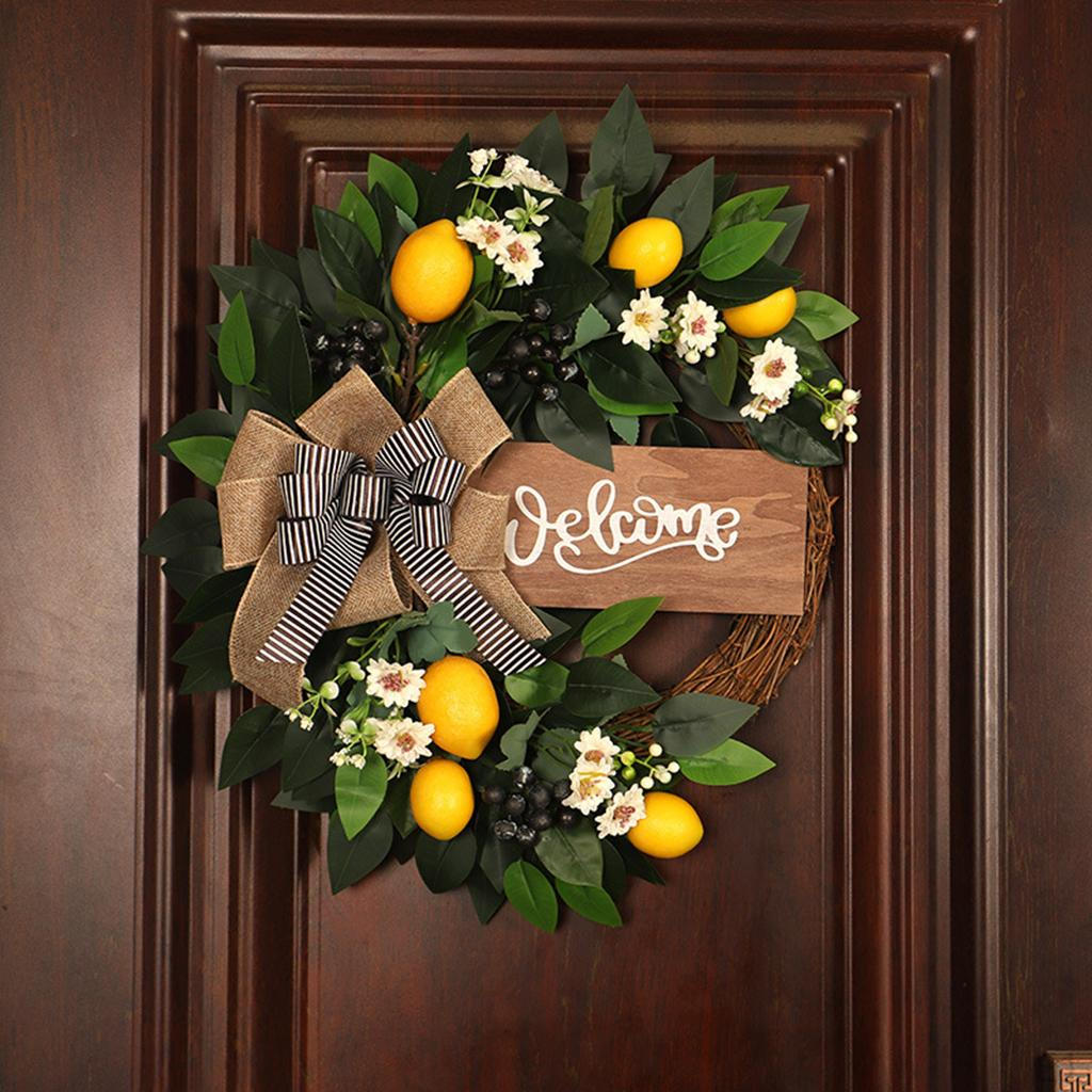 With Bowknot Wedding Front Door Living Room Patio Porch Farmhouse Hanging Decoration Ornament