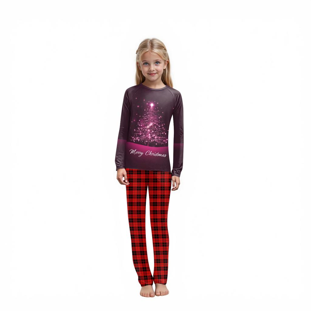 Passende Familiensets mit Weihnachtsmotiven, Langarmshirts und Hosen