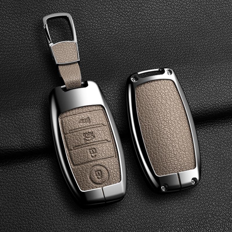 High Quality Zinc Alloy Leather Car Key Case Cover For Kia Sportage Cerato Optima K2 K3 K4 K5 Rio Picanto Soul Sorento Sedona