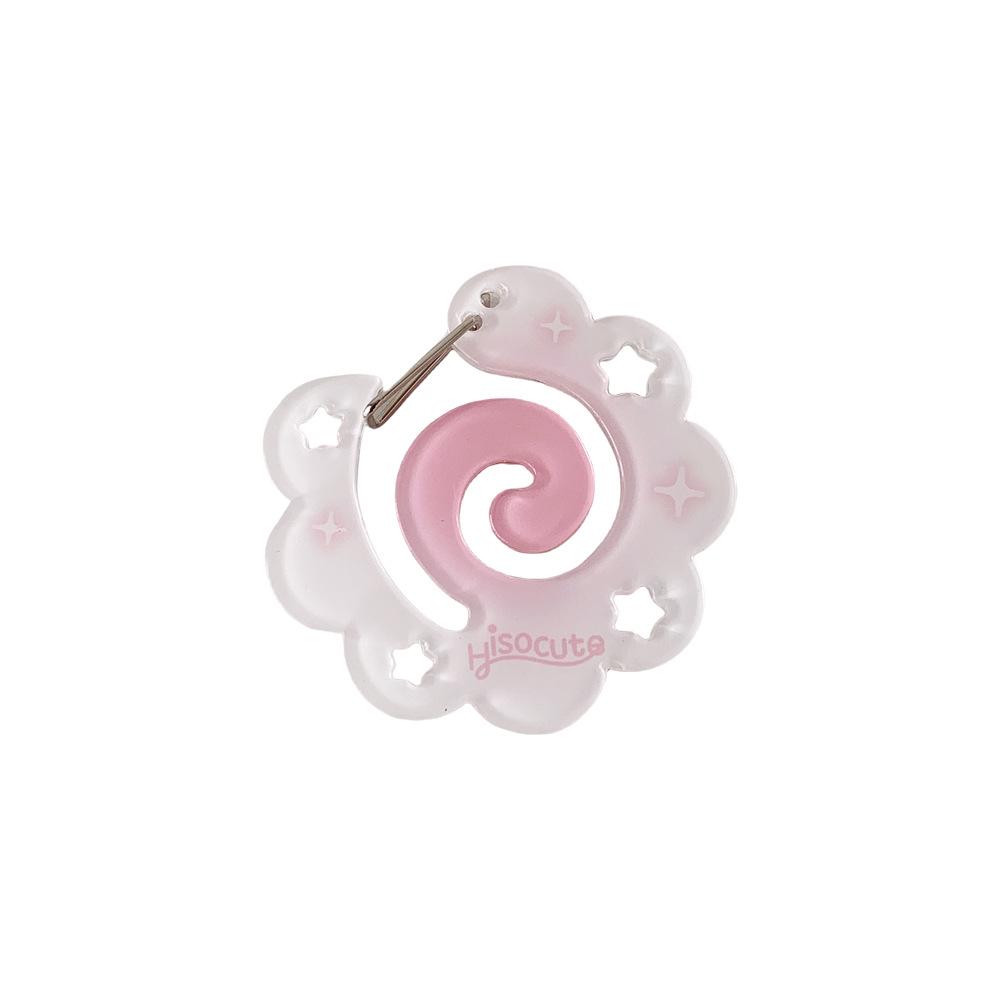 Sweet Girl Acrylic Carabiner Keychain Accessory - Cute Ita Bag Pendant