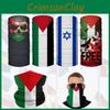 Faixa de Cabeça Mágica com Bandeiras Palestina e Israel para Atividades ao Ar Livre