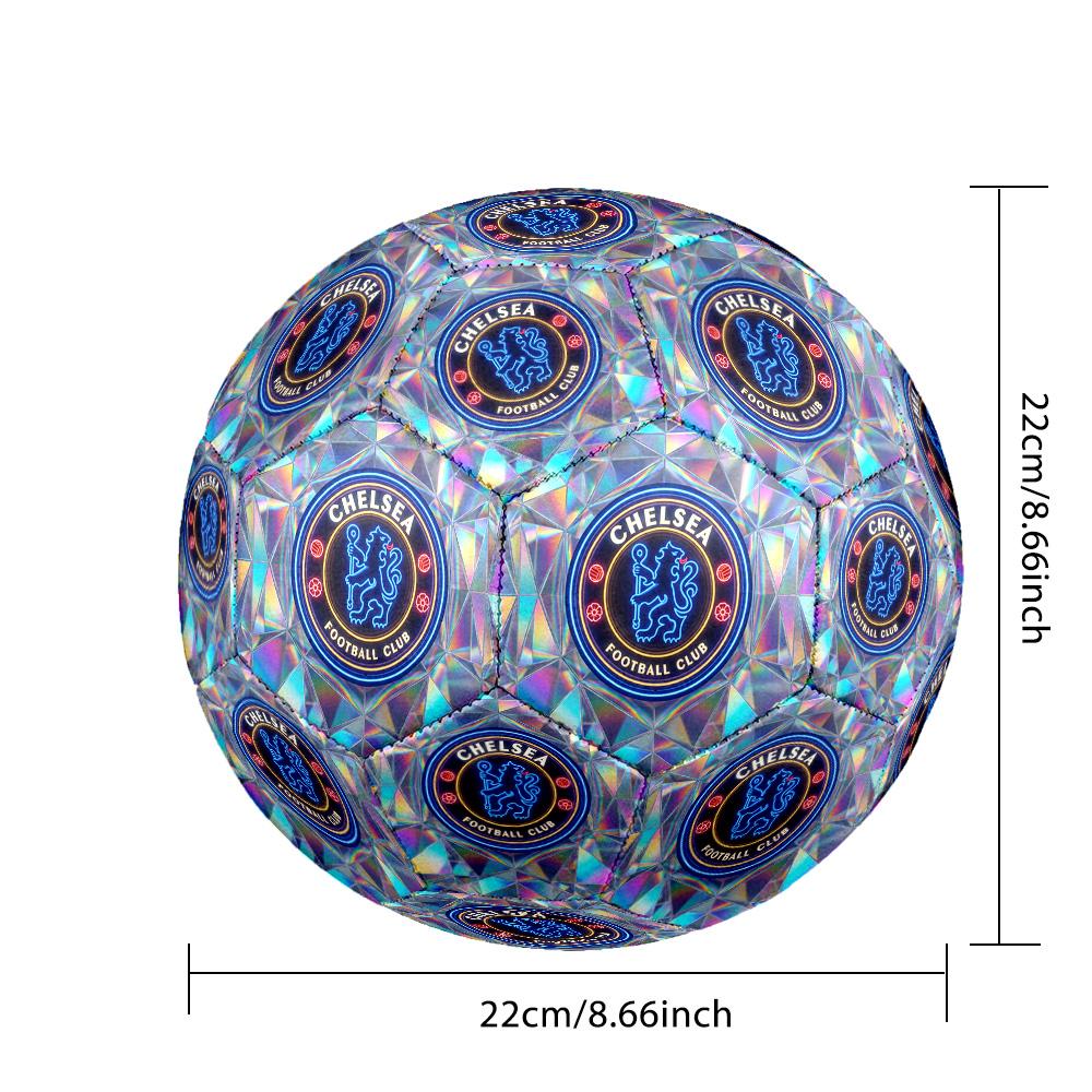 Chelsea FC Theme Soccer Ball Size 5 Soccer Ball Soft Touch Professional Training Football for Outdoor Sports