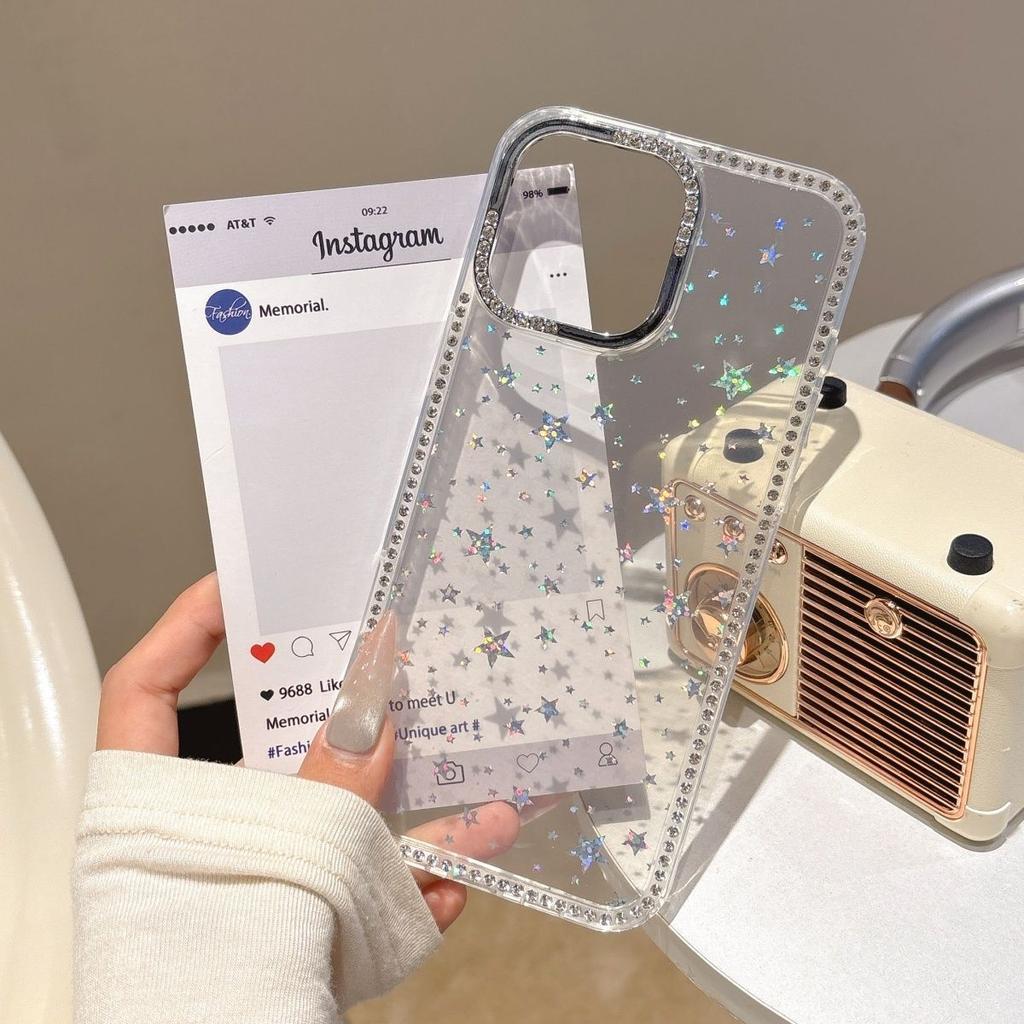 Girl Star Flash Diamond New Applicable Apple 16 Mobile Case IPhone 15 Anti Fall Hard Shell Protective Case High Precision