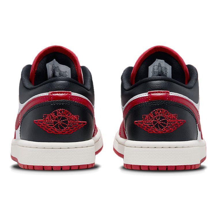 Air Jordan 1 Low White Gym Red Women Sneakers Black Sail DC0774-160