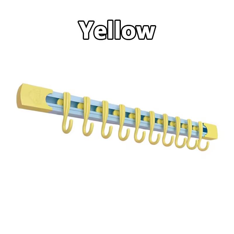 Dopamine Sliding Hooks No Punching Slide Rail Hooks Kitchen Storage Hooks Household Shelf Door Rear Storage Hook Universal Hooks