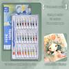 Mini Watercolor Paint Set 12/24Color Pigment Portable Artist Travel Art Painting Kit with Clip 8/15 Grid Box Miniature Color Set