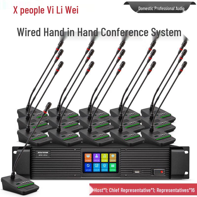 XEW-201 Wired Hand-in-Hand Conference Microphone System (CN Version)