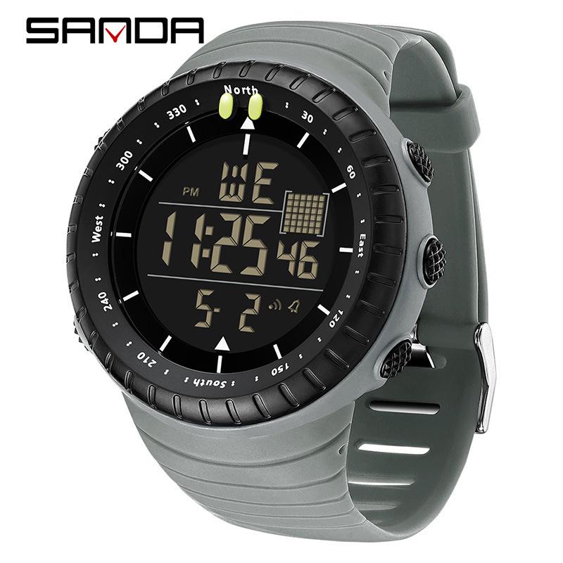 Sanda Cold Light Large Screen Waterproof Digital Sports Watch