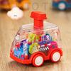 1/3Pcs Inertia Rebound Car Baby Toy Cartoon Press Gear Car Toy Lnertia Pull-back Transparent Car Birthday Gifts For Kids