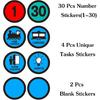 WhatSign Line up Spots for Classroom Floor Stickers - 36Pcs Number Stickers Floor Numbers for Classroom Lining up for Back to School Kindergarten