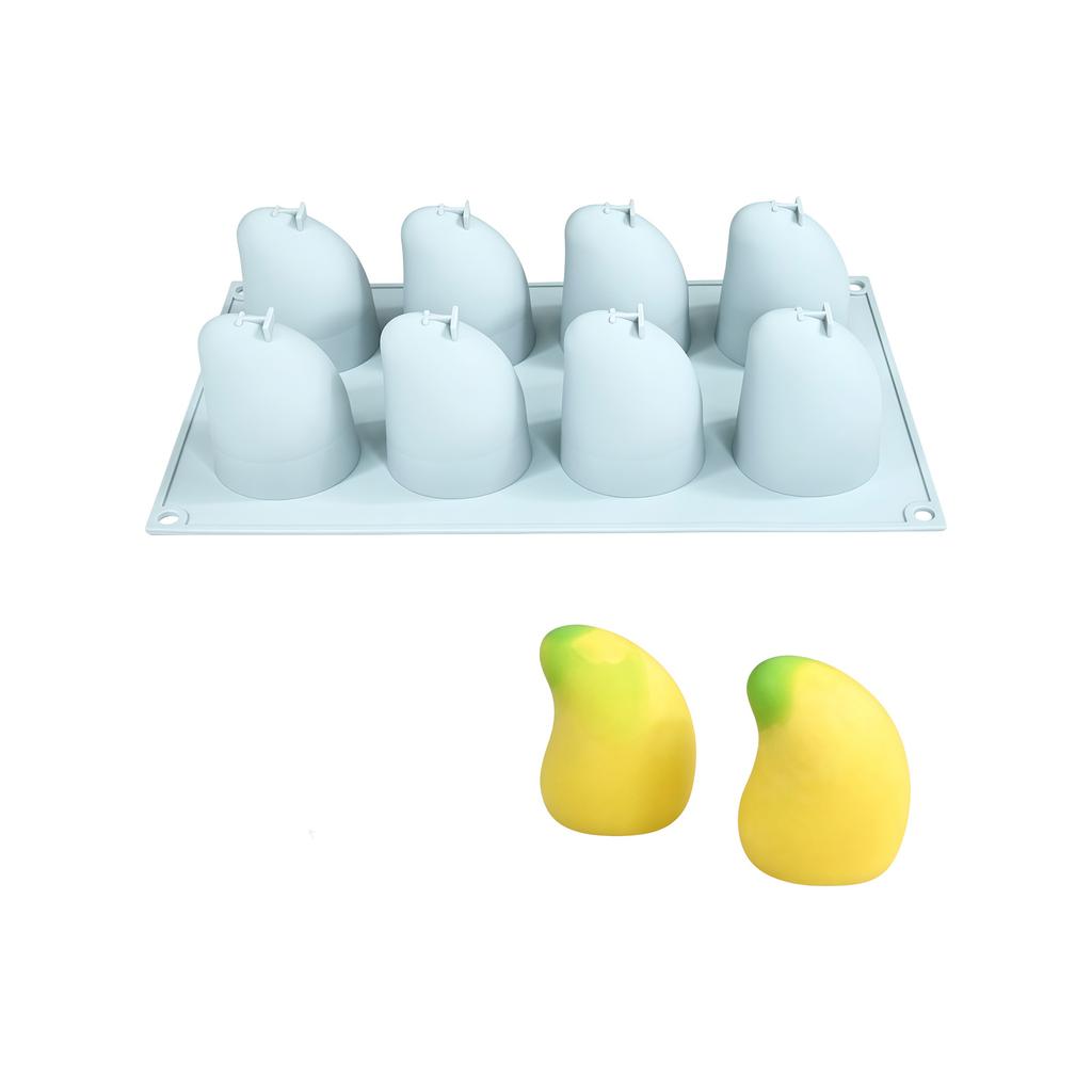 3D Mangos Shape Silicone Molds Multi Cavity For Baking Chocolate Mousse Cake Pastry And Creative Dessert Easy Releases