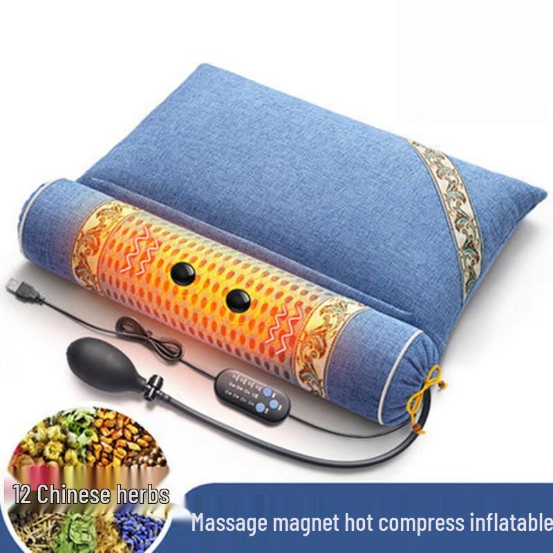 OEING Herbal Inflatable Heating Massage Pillow