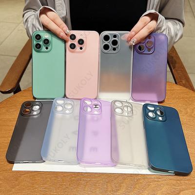 Solid Color Ultra Thin Matte Phone Case For iPhone 17 Pro Max 17 Air 16 15 14 13  Transparent Cover Coque