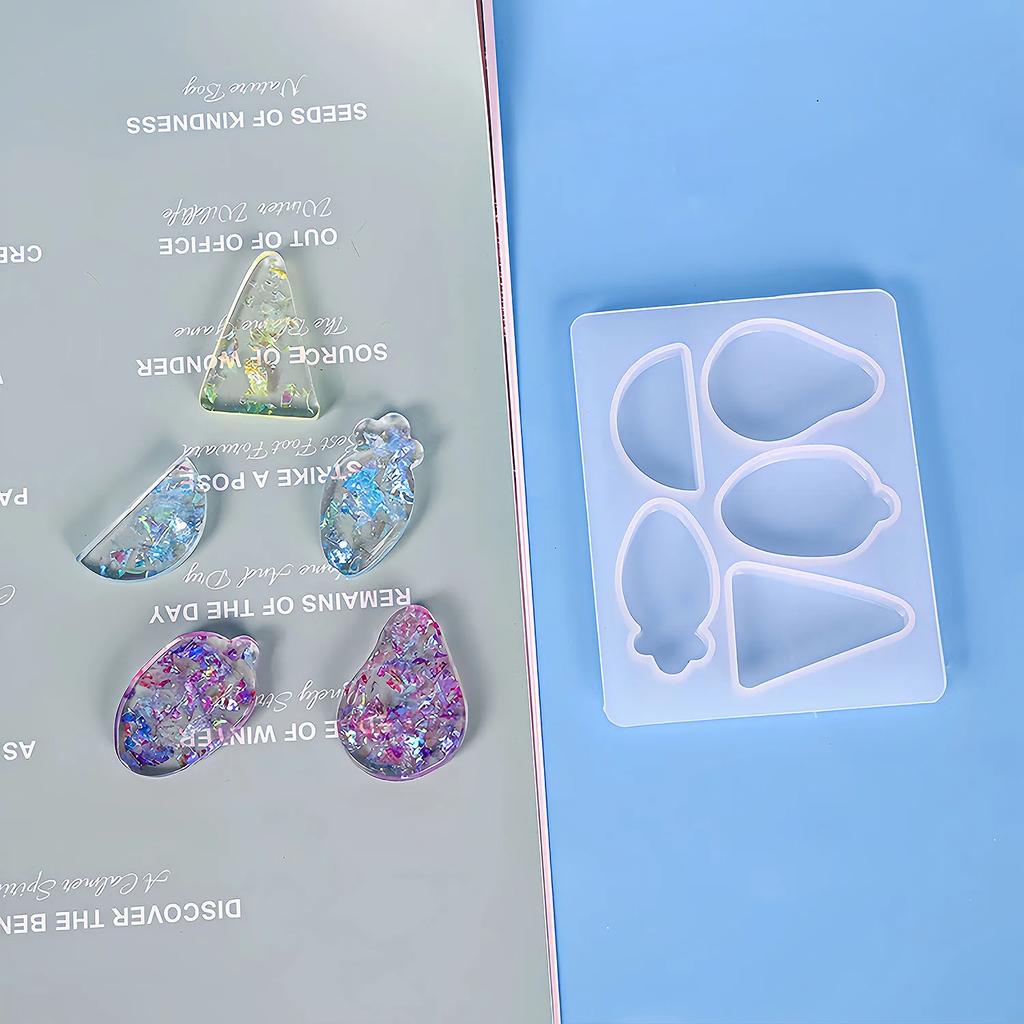 Barrettes Silicone Mold Geometric Hair Clips DIY Moules Silicone Epoxy Resin Mold for Handmade Hairpin Crafts Jewelry Making
